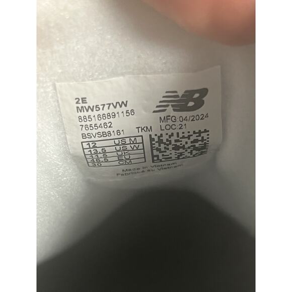 New Balance 577 Walking Sneakers Men Size 12 EE White Hook & Loop Comfort Shoes - Picture 8 of 8